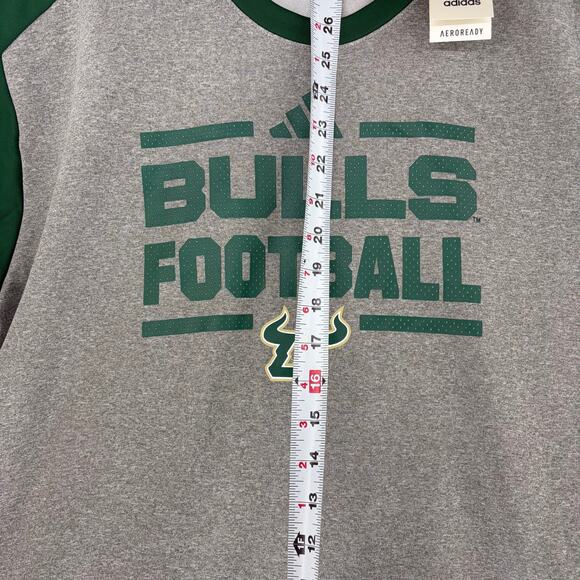 NWT Men's adidas USF Bulls Football Aeroready Long Sleeve Pullover Sweatshirt XL - Picture 4 of 14
